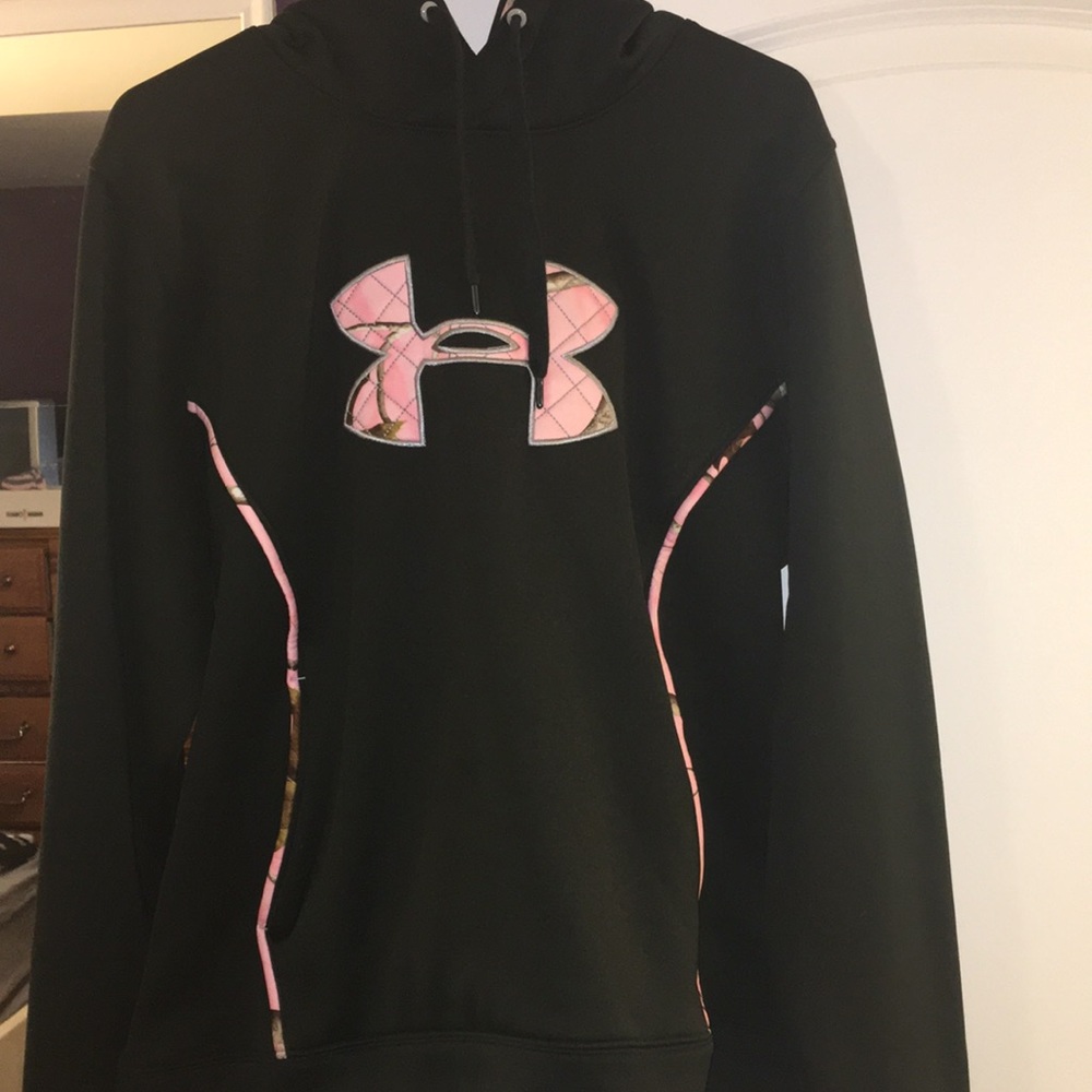 UA real tree pink camo hoodie